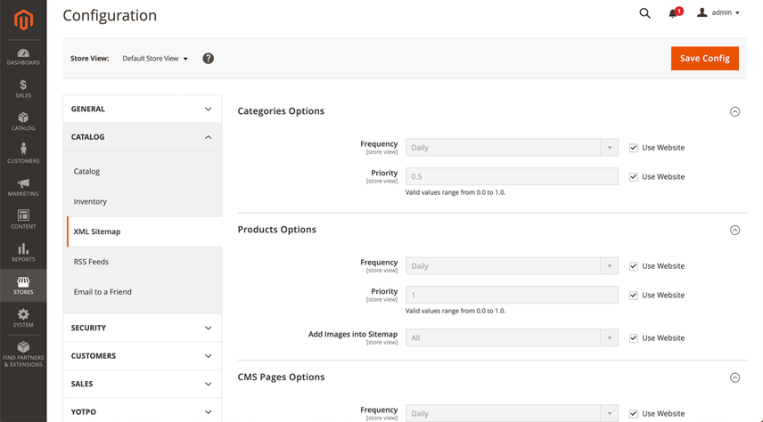 Magento SEO instelling: XML-sitemap configureren in Magento 2